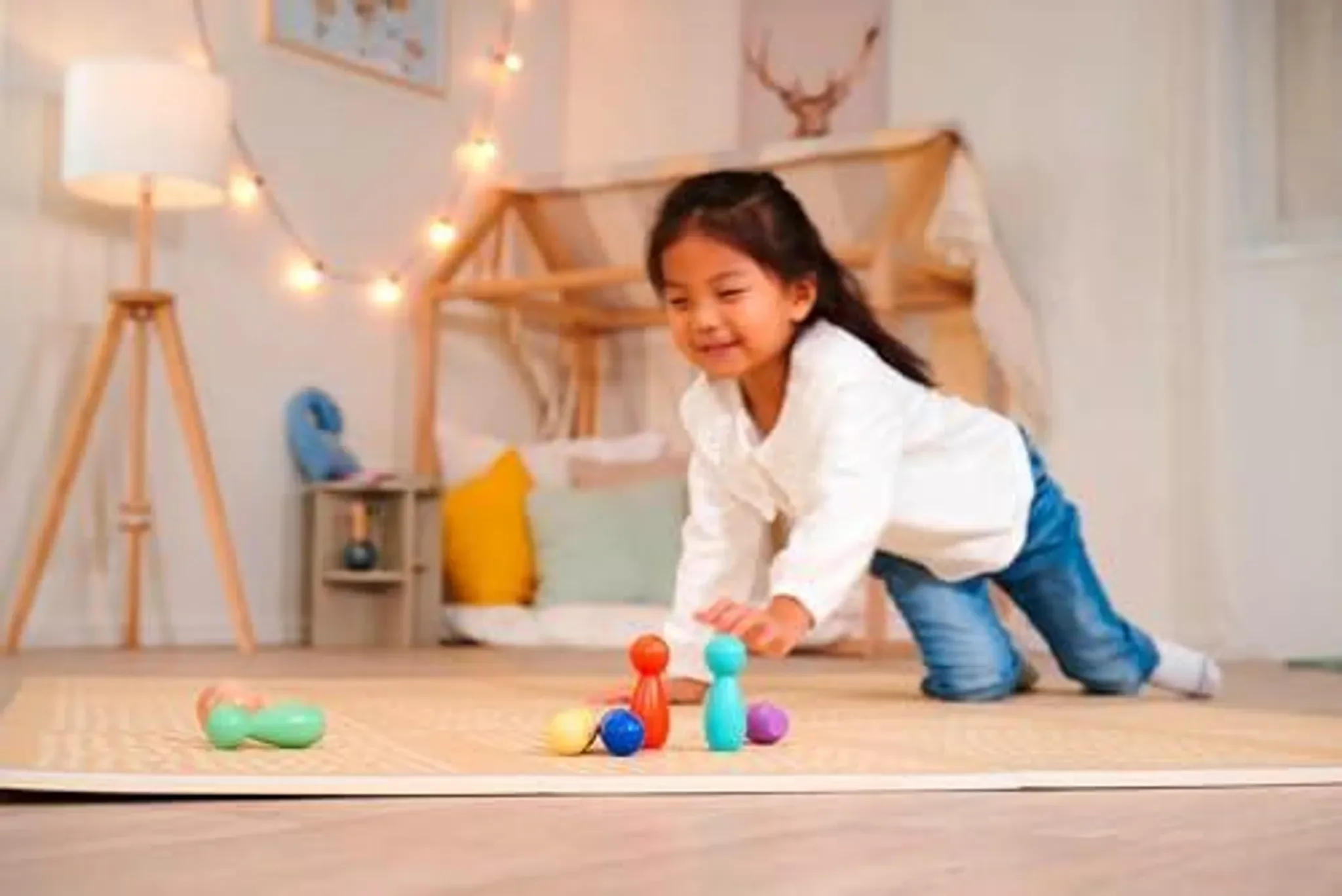 Eichhorn Bowling Spiel – Tisch-Bowling aus Holz